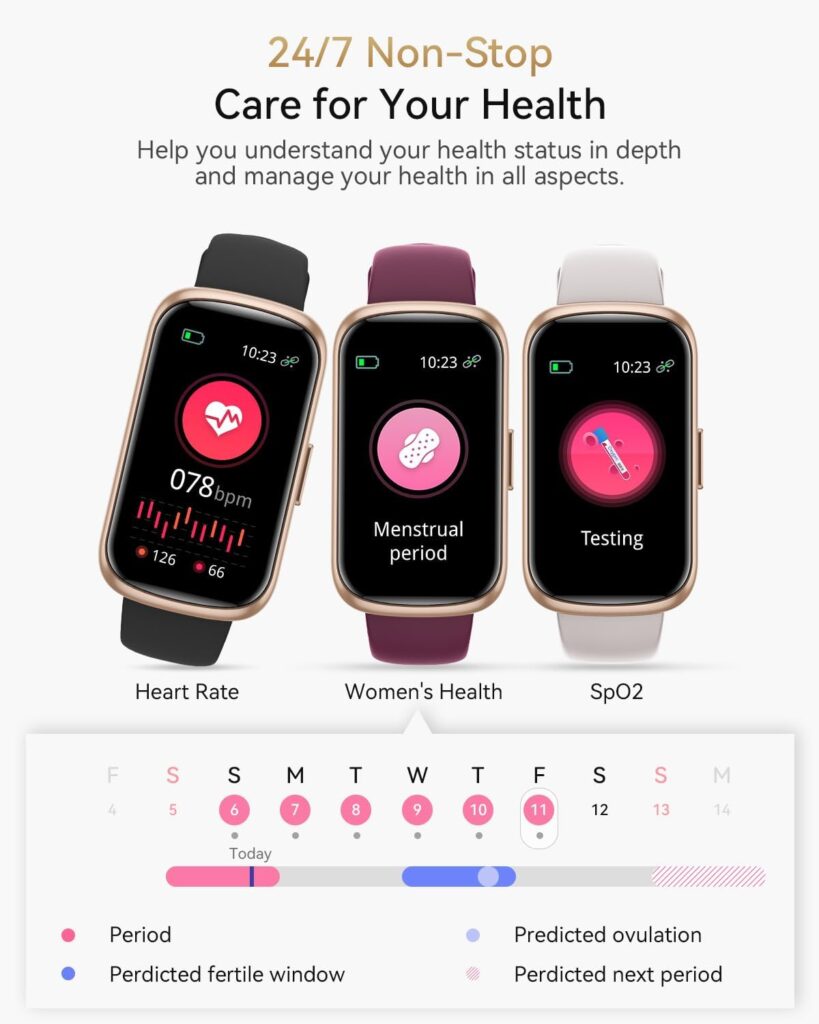 Fitness Tracker, Fitness Tracker Watches for Women with Heart Rate/Blood Oxygen/Sleep Monitor, 20+ Sports Modes Smart Watches for Women/Men, Activity  Step Tracker Smart Watch for Android/iOS Phones