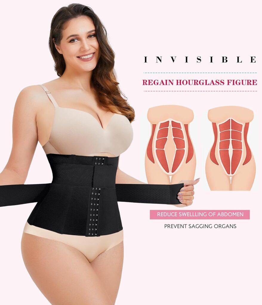 LODAY Waist Trainer Corset Shapewear Tummy Control Body Shaper Waist Cincher for Women Postpartum Belly Band Wrap