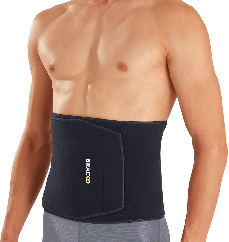 Bracoo Waist Trimmer Wrap,Sweat Sauna Slim Belly Belt for Men Women-Abdominal Waist Trainer,Increased Core Stability, SE22