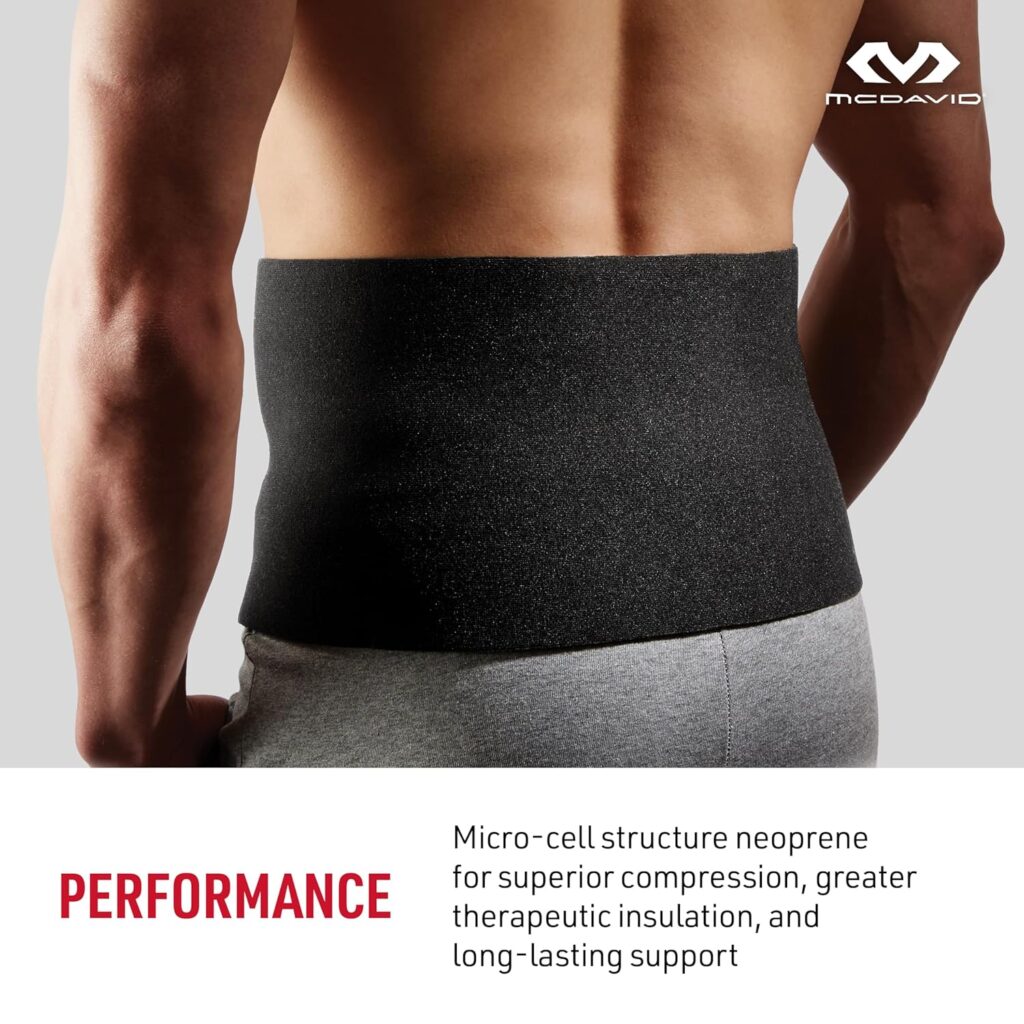 McDavid Sweat Band Waist Trimmer Belt for Men, Back Support, Improves Posture During Workouts, Waist Trainer For Men
