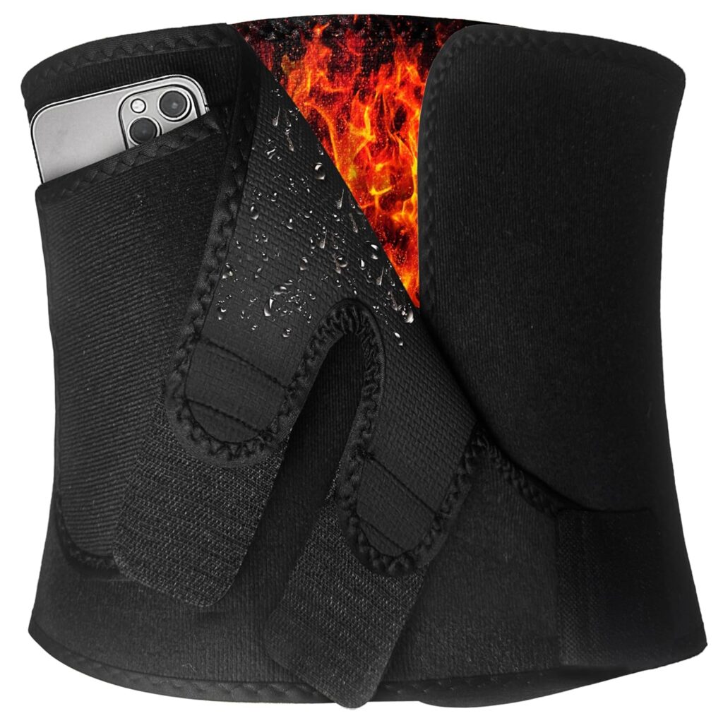 Waist Trimmer Belt Men and Women,Sweat Band Stomach Wrap,Plus Size Neoprene Waist Trainer for Working Out